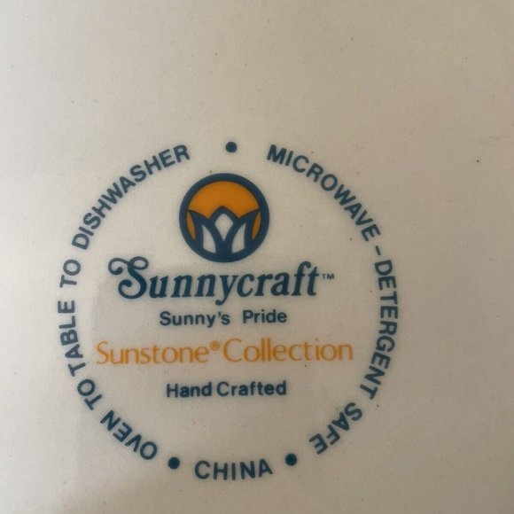 Vintage Hand Crafted Sunnycraft BIG Chef Salad bowl w Recipe Sunstone Collection - Picture 3 of 4